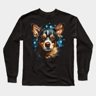 Patriotic Chihuahua Long Sleeve T-Shirt